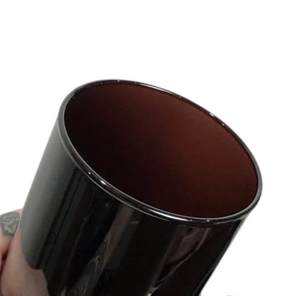 Vintage Americana Anchor Hocking Black Amethyst Drinking Glass Tumbler Set - Picture 3 of 4